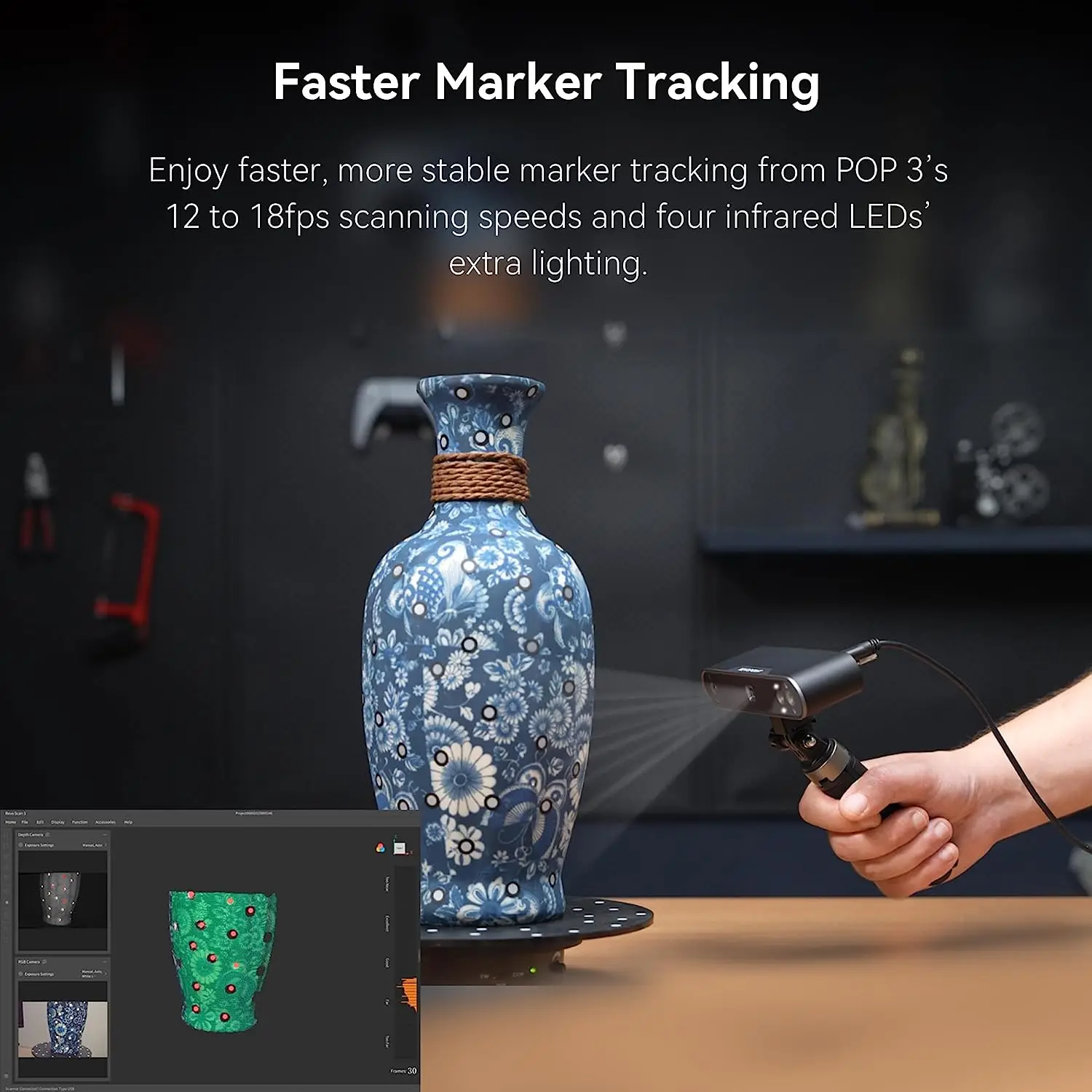 Revopoint POP 3 yüksek hassasi - Handheld 3D Scanner High Precision incelemesi ve fiyatı